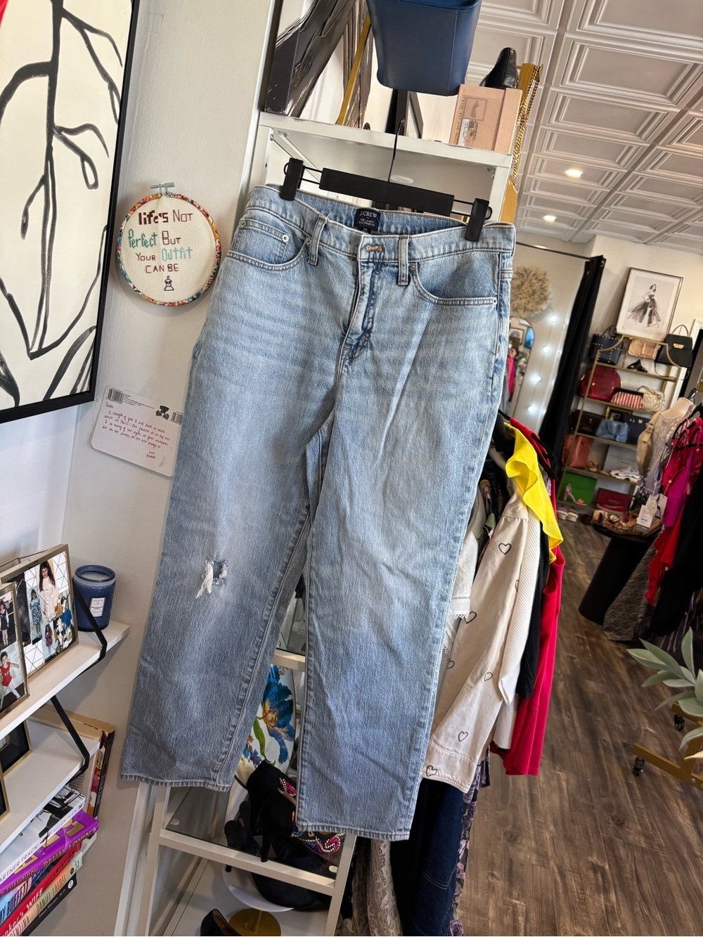J. Crew Light Blue High-Rise Straight Jeans